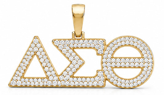 D9 ΔΣΘ Diamond Pendant in Yellow/White Gold (Delta Sigma Theta Sorority, Inc.) (Copy)