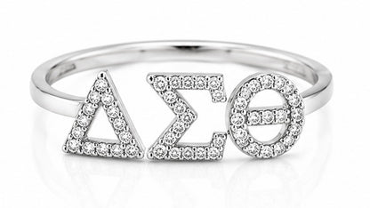 D9 ΔΣΘ Diamond Ring in Yellow/White Gold (Delta Sigma Theta Sorority, Inc)