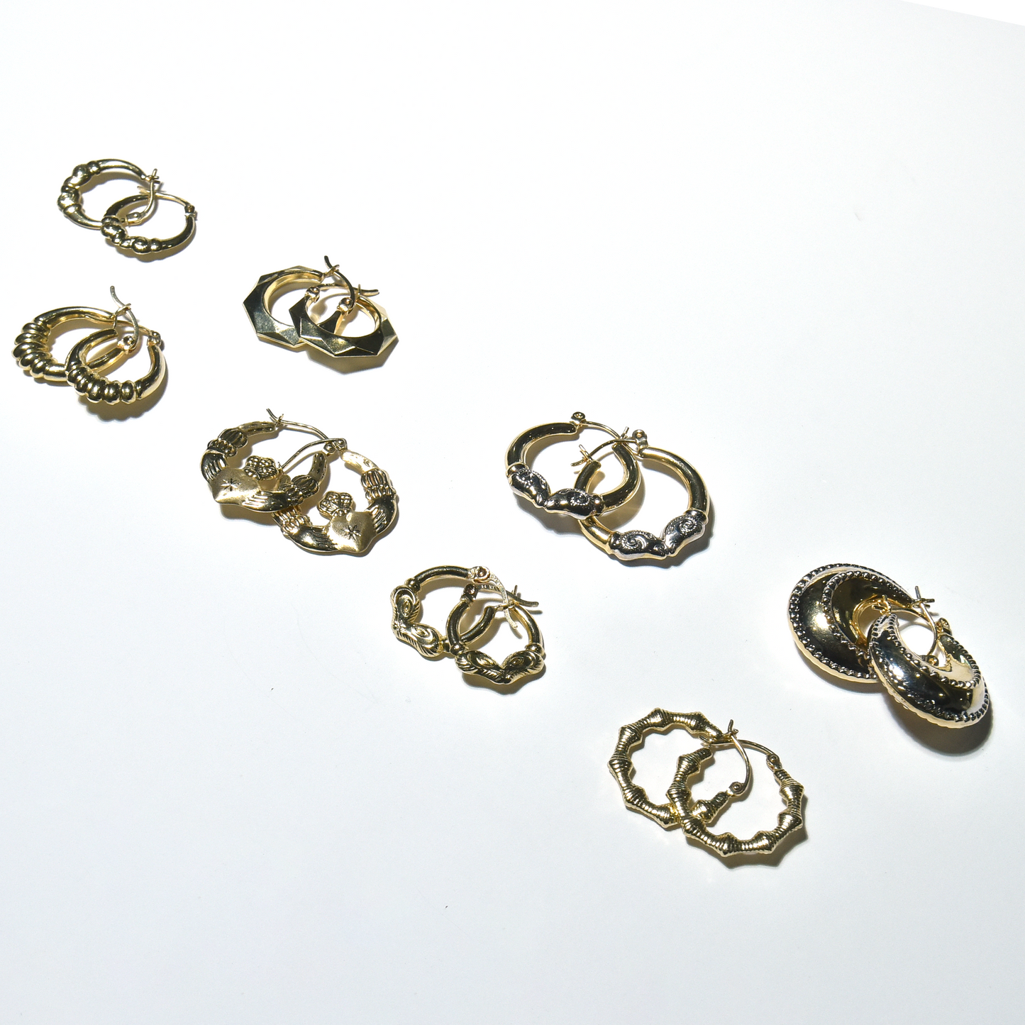 Small Size Hoop Earrings in 14KT Gold - Available in Yellow or White