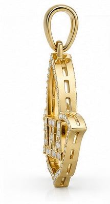 D9 AKA Ivy Leaf Diamond Pendant in Yellow/White Gold (Alpha Kappa Alpha Sorority, Inc.)