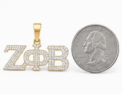 D9 ΖΦΒ Diamond Pendant in Yellow/White Gold
