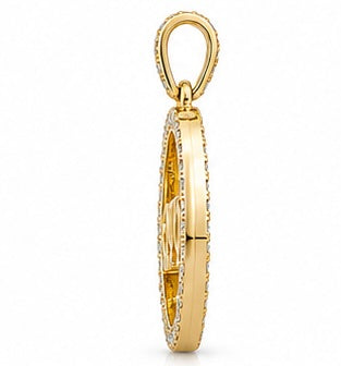 D9 ΩΨΦ Diamond Pendant in Yellow/White Gold (Omega Psi Phi Frat, Inc)