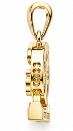 D9 ΩΨΦ Diamond Omega Bolt and Number Pendant in Yellow/White Gold (Omega Psi Phi Frat, Inc)