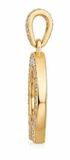 D9 ΩΨΦ Diamond Omega Pendant in Yellow/White Gold (Omega Psi Phi Frat, Inc)