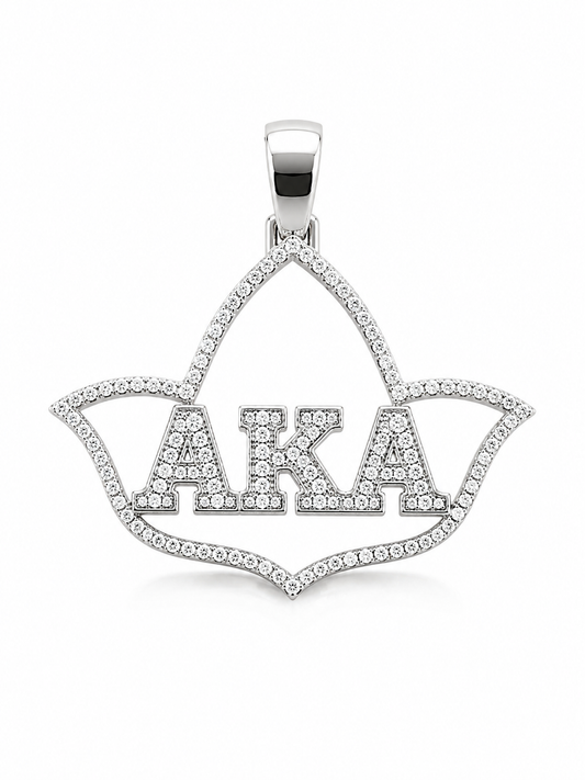 D9 AKA Ivy Leaf Diamond Pendant in Yellow/White Gold (Alpha Kappa Alpha Sorority, Inc.)