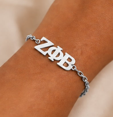 D9 ΖΦΒ Bracelet in Yellow Gold (Zeta Phi Beta Sorority, Inc)