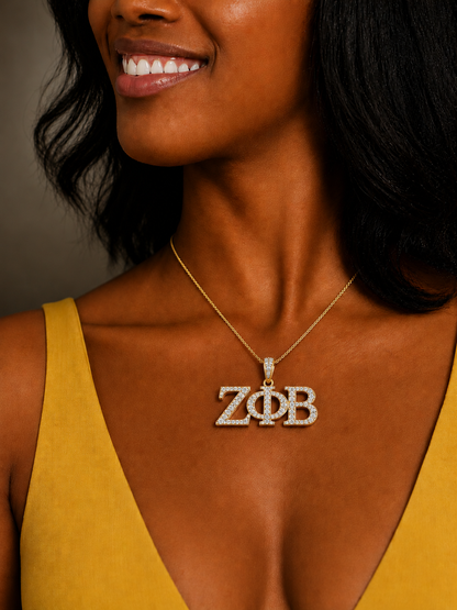 D9 ΖΦΒ Diamond Pendant in Yellow/White Gold
