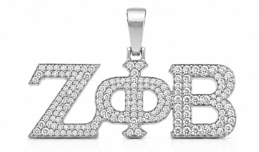 D9 ΖΦΒ Diamond Pendant in Yellow/White Gold (Zeta Phi Beta Sorority, Inc)