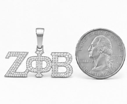 D9 ΖΦΒ Diamond Pendant in Yellow/White Gold (Zeta Phi Beta Sorority, Inc)