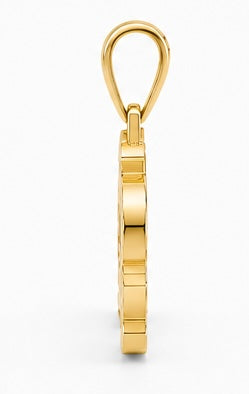 D9 ΖΦΒ Pendant in Yellow/White Gold (Zeta Phi Beta Sorority, Inc)