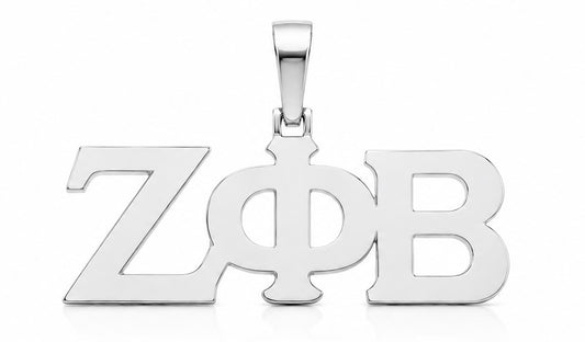 D9 ΖΦΒ Pendant in Yellow/White Gold (Zeta Phi Beta Sorority, Inc)