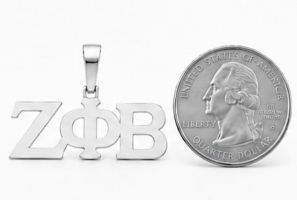 D9 ΖΦΒ Pendant in Yellow/White Gold (Zeta Phi Beta Sorority, Inc)
