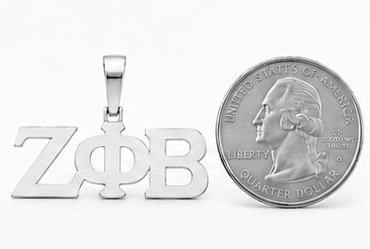 D9 ΖΦΒ Pendant in Yellow/White Gold (Zeta Phi Beta Sorority, Inc)