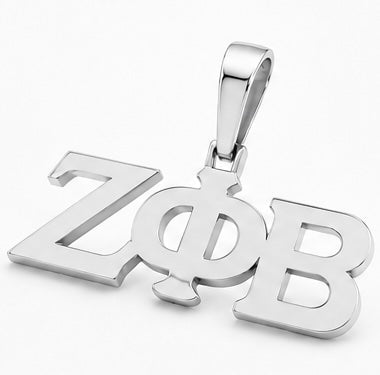 D9 ΖΦΒ Pendant in Yellow/White Gold (Zeta Phi Beta Sorority, Inc)