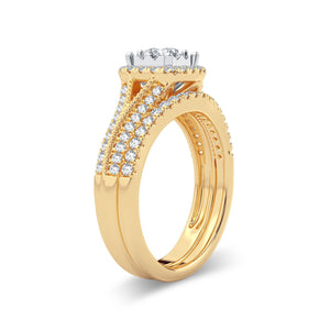 Diamond Ring Princess Cut 0.75 Carats 14KT Rose Gold