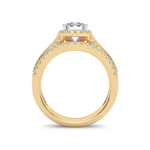 Diamond Ring Princess Cut 0.75 Carats 14KT Rose Gold