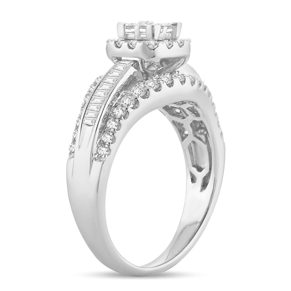 Diamond Engagement Ring Round Cut 2.00 Carats 14KT White Gold