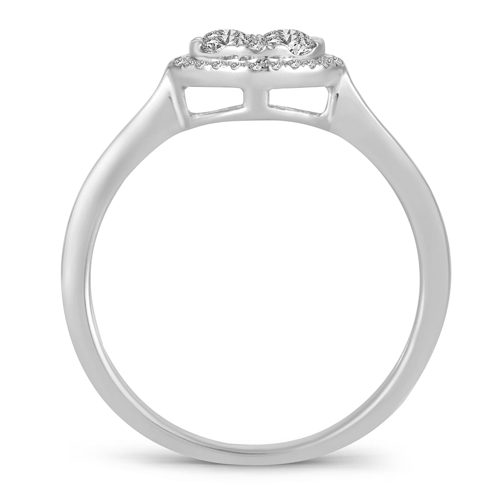 Diamond Promise Ring Round Cut 0.48 Carats 14KT Gold