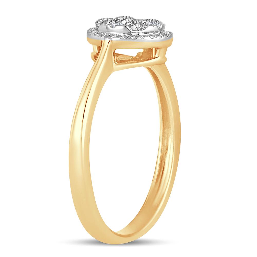 Diamond Promise Ring Round Cut 0.48 Carats 14KT Gold