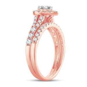 Diamond Wedding Set Pear Cut 1.00 Carat 14KT Gold