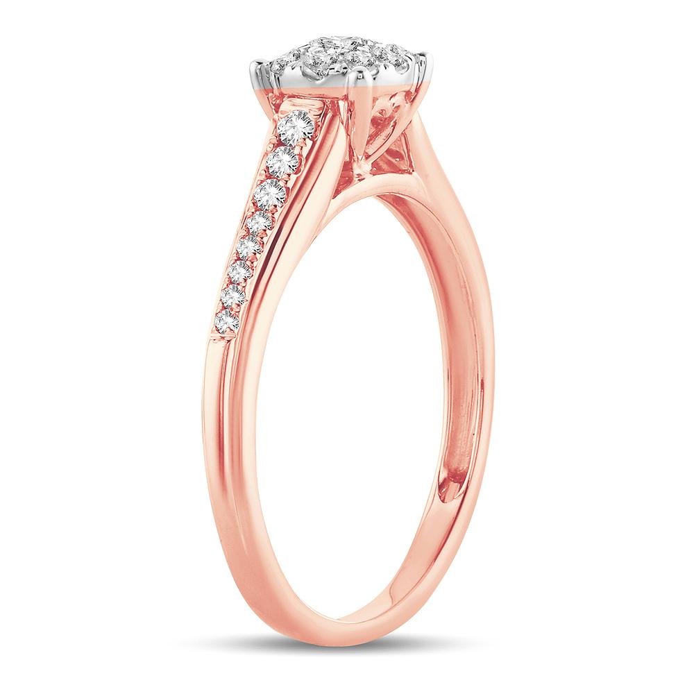 Diamond Engagement Ring Round Cut 0.37 Carat 14KT Gold