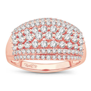 Diamond Cocktail Dome Ring Round Cut 2.00 Carats 14KT Gold
