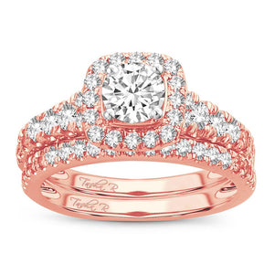 Diamond Wedding Set Round Cut 1.00 Carat 14KT Gold