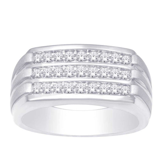 Men's Diamond Fashion Ring - 0.50 Carats in 10KT White Gold