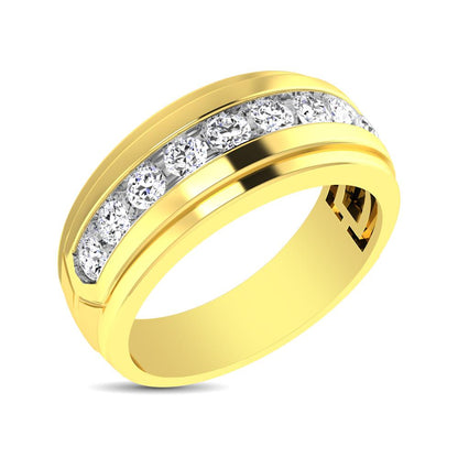 Men's Diamond Wedding Band - 0.25 Carats in 10KT Gold
