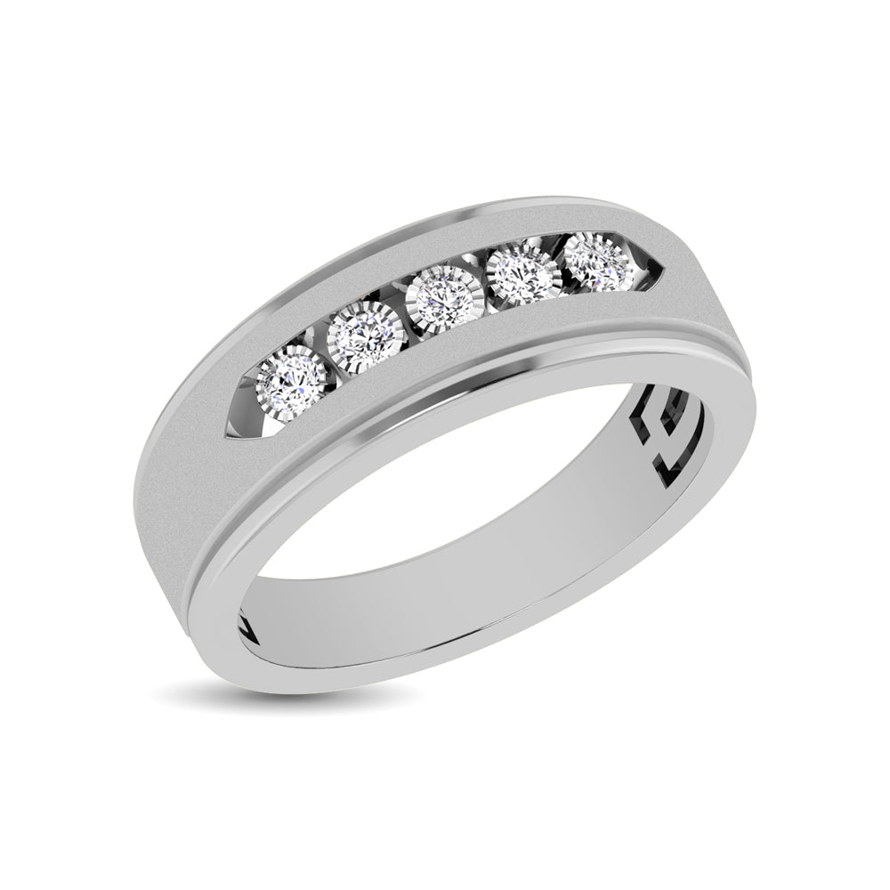 Diamond Men's Band Round Cut 0.50 Carats 10KT Gold
