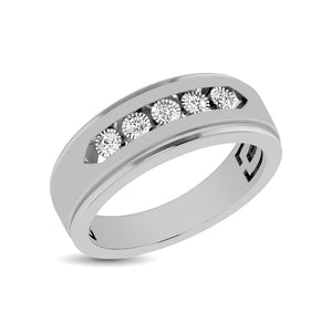 Diamond Men's Band Round Cut 0.50 Carats 10KT Gold