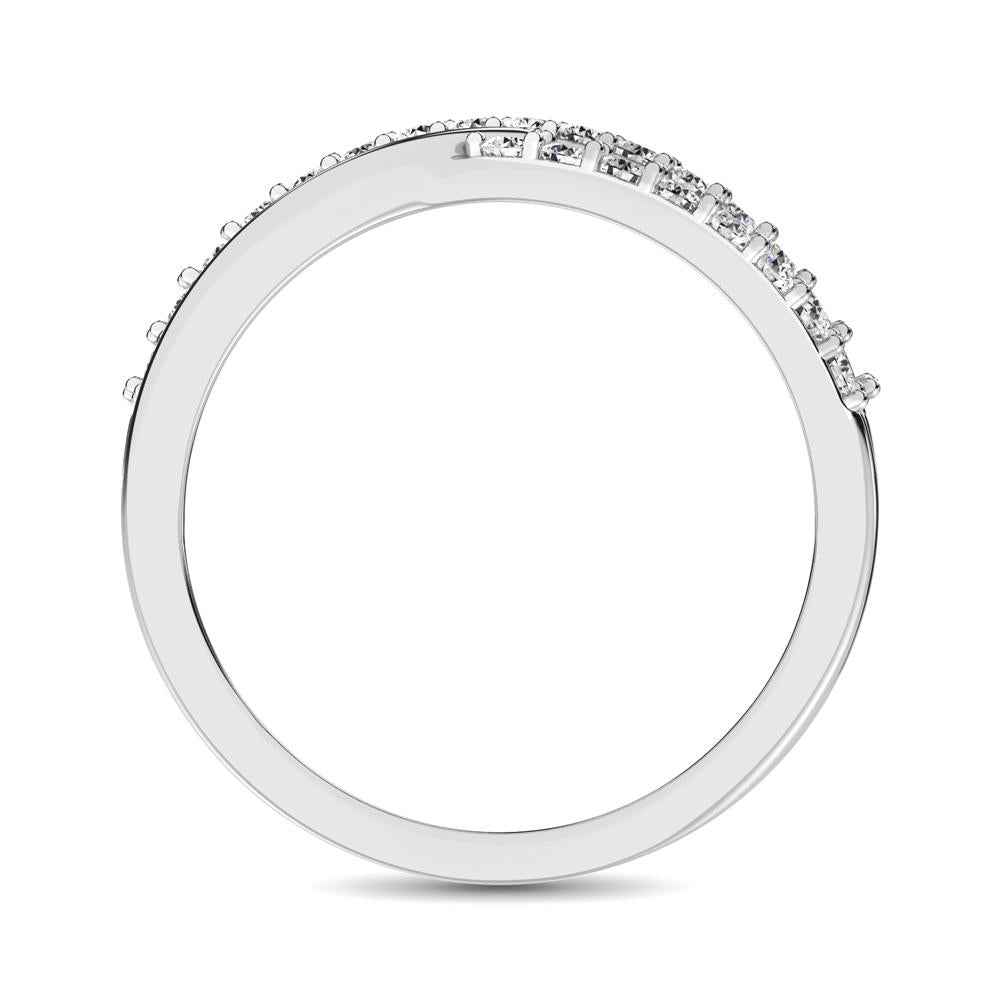 Diamond Criss Cross Cocktail Ring 0.10 Carats 10KT Gold
