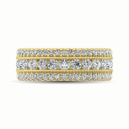 Diamond Anniversary Band in 14K Gold - 1.35 Carats Round Cut