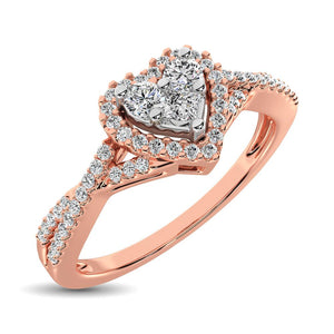 Diamond Heart Ring Heart Cut 0.25 Carat 10KT Gold