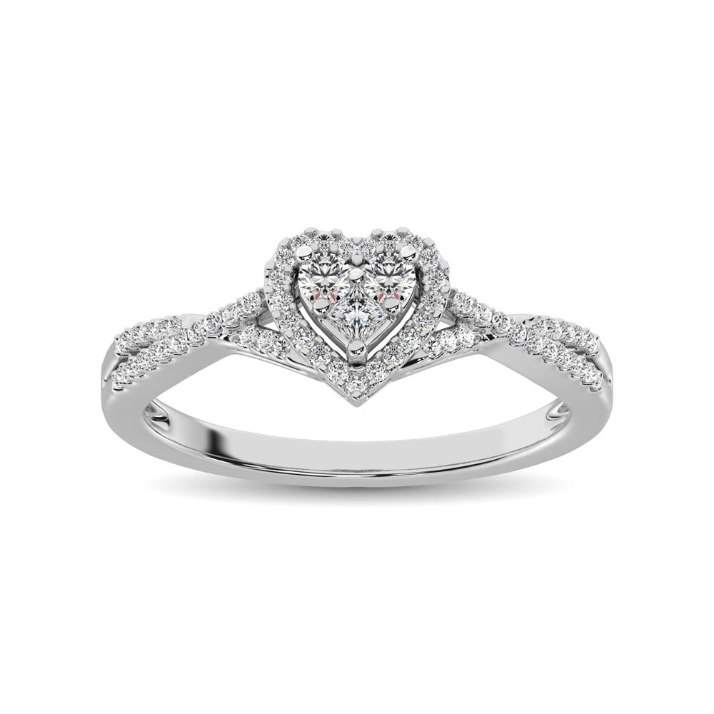 Diamond Heart Ring Heart Cut 0.25 Carat 10KT Gold