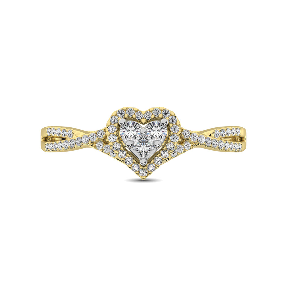 Diamond Heart Ring Heart Cut 0.25 Carat 10KT Gold