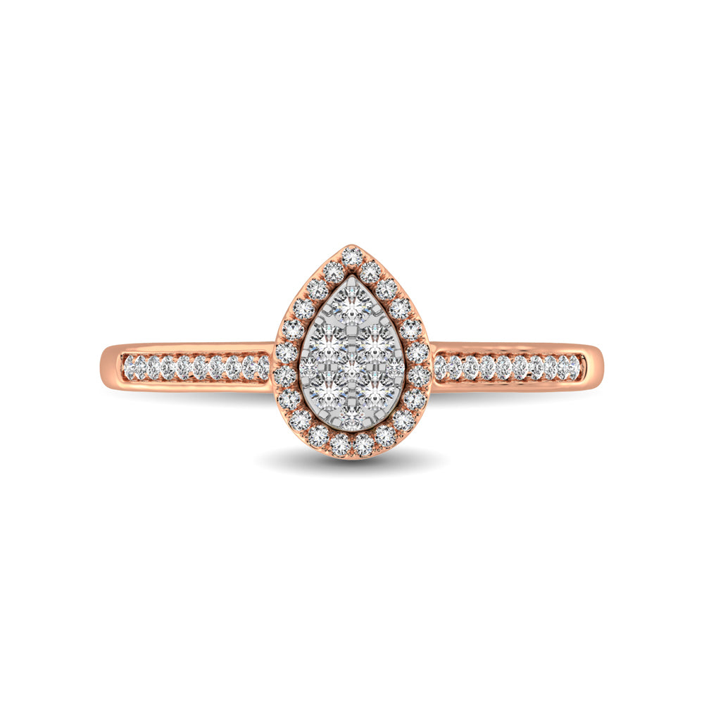 Diamond Ring Pear Cut 0.25 Carats 10KT Gold