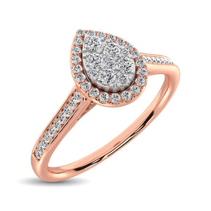 Diamond Ring Pear Cut 0.25 Carats 10KT Gold