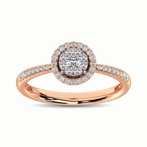 Diamond Fashion Ring Round Cut 0.37 Carats 14KT Gold