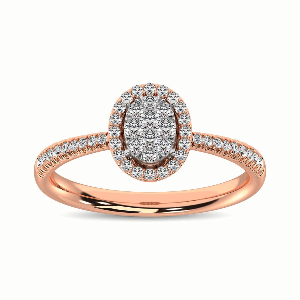 Diamond Fashion Ring Round Cut 0.37 Carats 14KT Gold