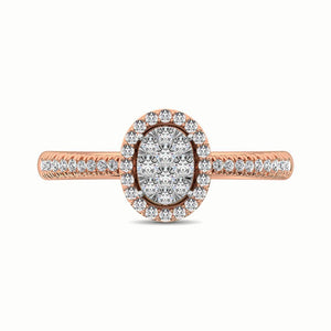 Diamond Fashion Ring Round Cut 0.37 Carats 14KT Gold