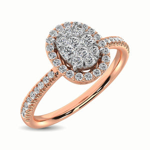 Diamond Fashion Ring Round Cut 0.37 Carats 14KT Gold