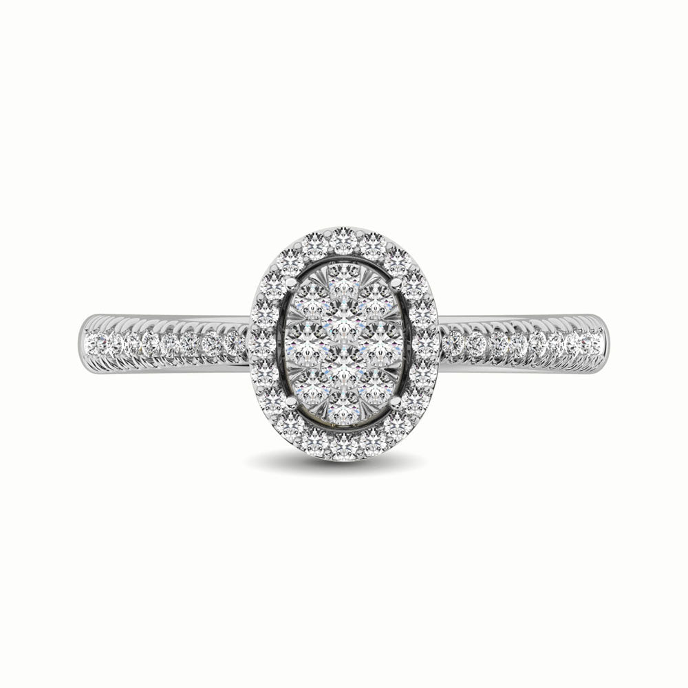 Diamond Fashion Ring Round Cut 0.37 Carats 14KT Gold