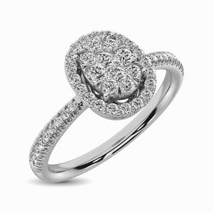Diamond Fashion Ring Round Cut 0.37 Carats 14KT Gold