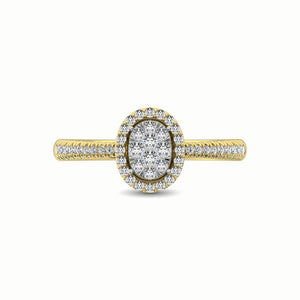 Diamond Fashion Ring Round Cut 0.37 Carats 14KT Gold