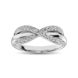 Diamond Cocktail Crossover Ring Round Cut 0.40 Carats 10KT Gold