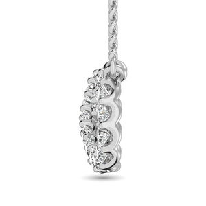 Diamond Infinity Pendant Round Cut 0.50 Carats 10KT Gold with Chain