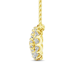 Diamond Infinity Pendant Round Cut 0.50 Carats 10KT Gold with Chain