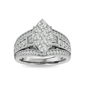 Diamond Engagement Ring Marquise Cut 1.50 Carat 14K White Gold
