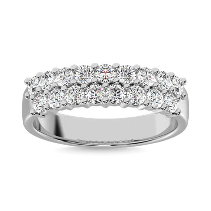 Multiple Row Diamond Thumb Ring in 14K White Gold - 0.25 to 1.00 Carats